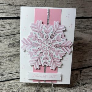 Weihnachten-Schneeflocke-Weiß-Rosa-Silber