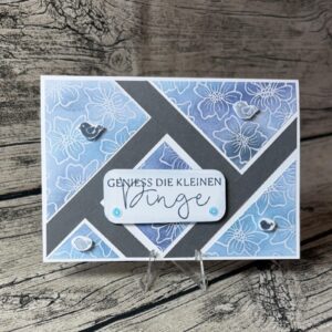 Handgemachte Grußkarten-Sonstiges-Blau-Anthrazit