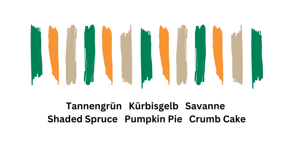 Tannengrün Kürbisgelb Savanne